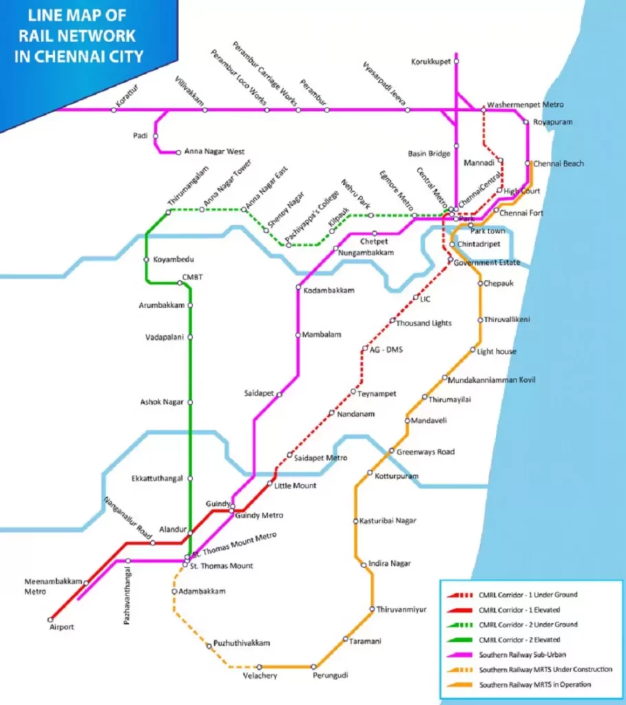 Chennai Metro Route Map